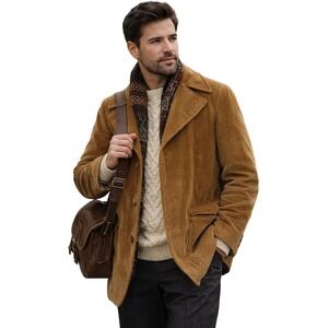 VTG Andhurst Sportswear Heavy Corduroy Blazer Jacket Brown 42 Tall Mens USA Made